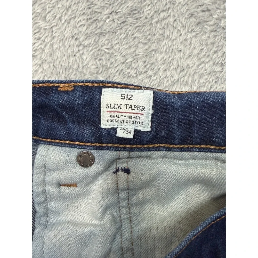 Levis 512 Jeans Mens 32x32 Blue Slim Taper Made & Crafted‎ Organic Cotton Denim